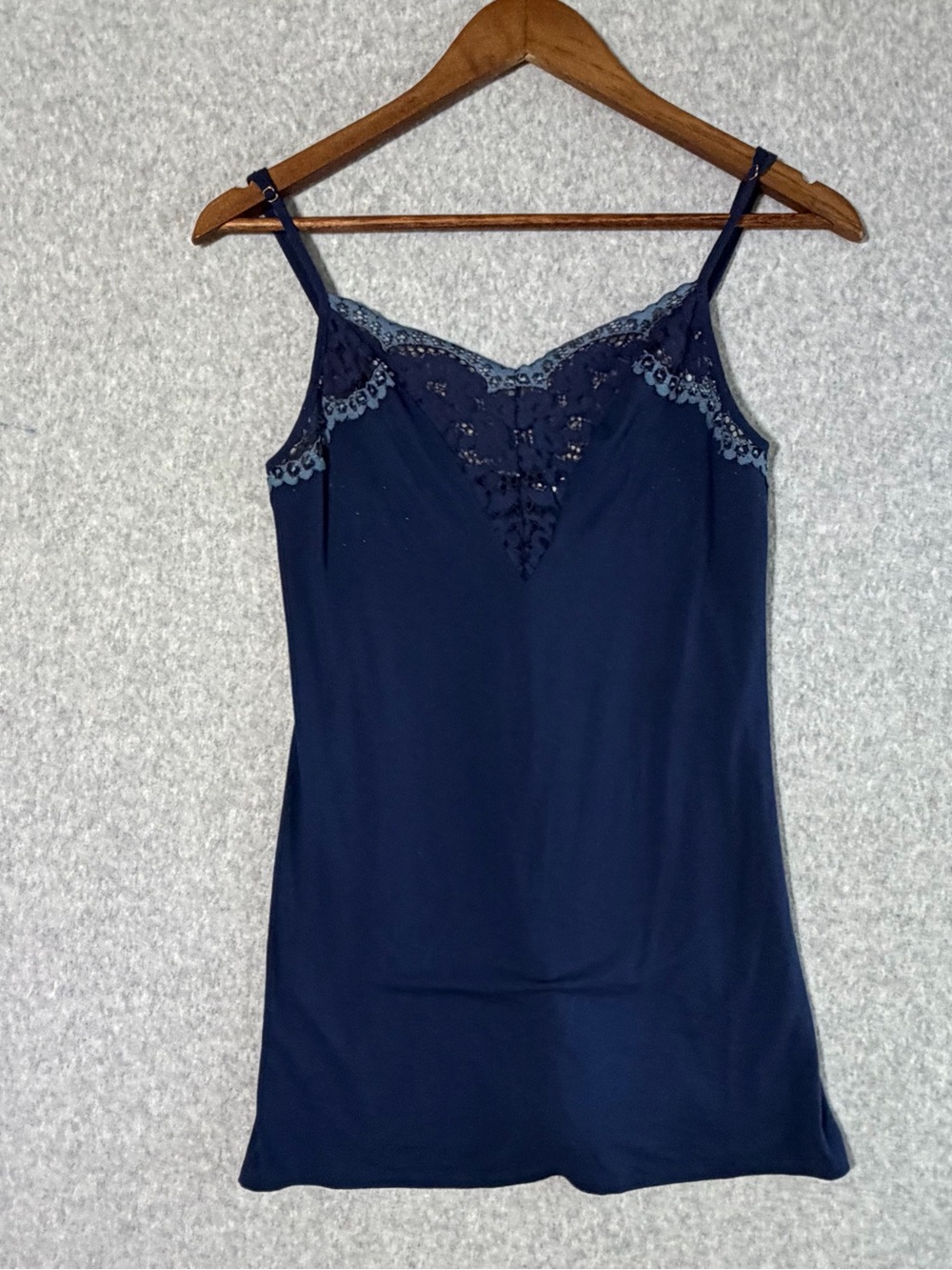 Victoria's Secret Navy Lace-Trim Slip Camisole small